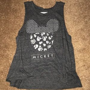 Abercrombie grey mickey ears grey tank top